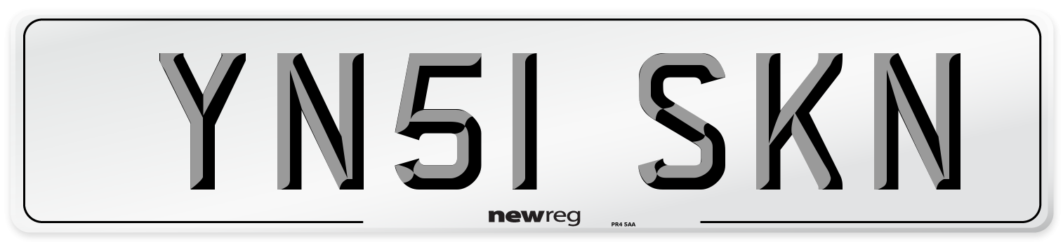 YN51 SKN Number Plate from New Reg
